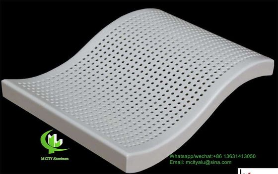 3mm 厚さのアルミニウムパネルを持つ玄関のカーテン壁のための金属アルミニウム孔付きコーティングパネル