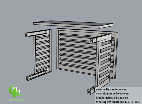 海岸級粉末塗装アルミACカバー 熱ポンプの囲みのためのモジュール式簡単にフィットできるシステム