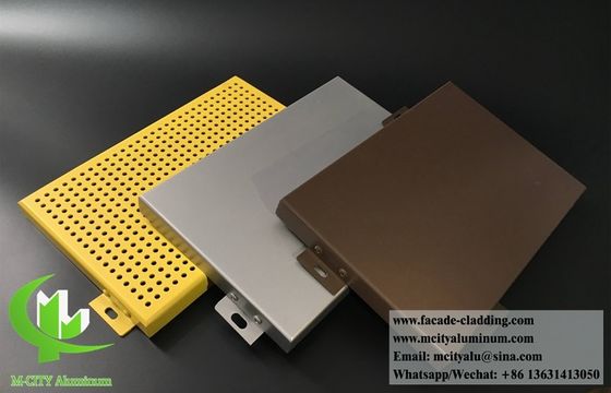 カスタムRALカラーとレーザーカットデザインの粉体塗装パンチングアルミニウムファサードパネル