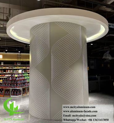 お買い得 Decorative Aluminum Column Cladding With Perforation Pattern LED light オンライン