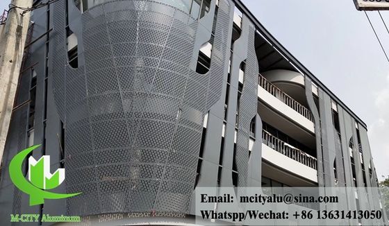 品質  Peforated sheet aluminum facade cladding panel powder coated panel 工場