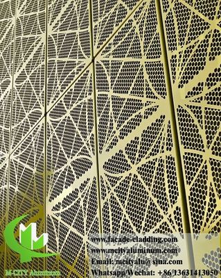 お買い得 アルミ製の壁面 丸い穴 金色 オンライン