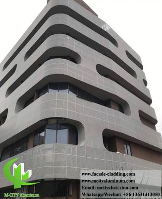 お買い得 孔付き金属コーディネーションファサードシステム 3mm 厚さ PVDF スリバー アルミスクリーン オンライン