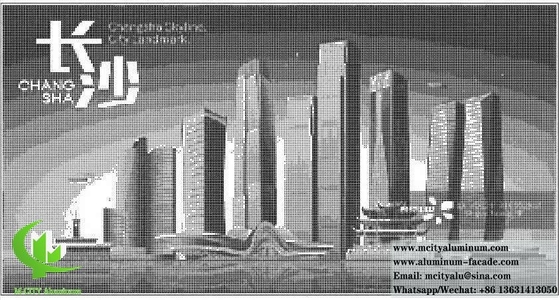 建築用CNC孔付き金属ファサード アルミシート 外壁壁カバー