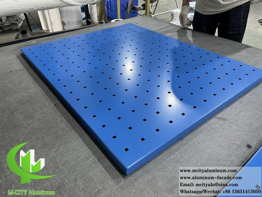 PVDF 青い色 メタルコーティングパネル アルミ 画面 孔紋