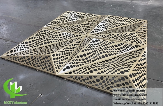外壁の壁装飾のための金属覆いアルミパネル 3D形 穴位パターン