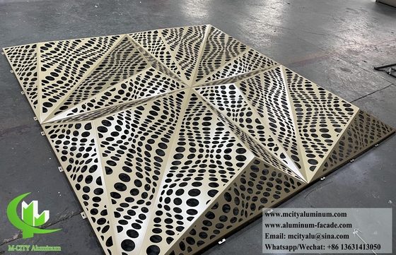 建築装飾のための穴穴パターンの3D玄関金属アルミニウムシート