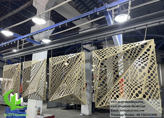 3D 玄関設計 建物の壁カバー用金属スクリーン アルミパネル