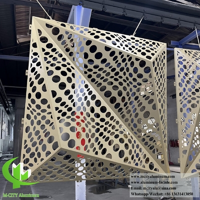 建築装飾のための穴穴パターンの3D玄関金属アルミニウムシート
