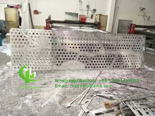 空気孔付きACカバー アルミレーザーカット cnc アルミスクリーンシート 壁装飾用