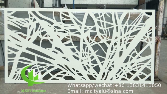 粉末で覆われた竹のパターンの壁のためのアルミ彫刻板シート