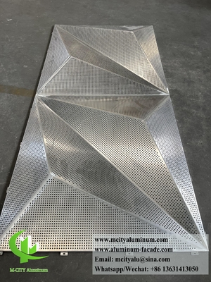 3D メタルシート アルミニウム コーティング 玄関 システム 孔紋 外装用