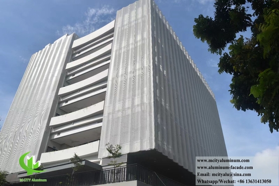 建築用孔付き金属玄関システム アルミ製のコーティングパネル
