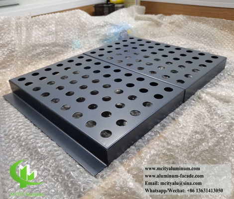 固体アルミニウム金属ファサードパネル 穿孔パターン 建物の壁カバーの装飾用
