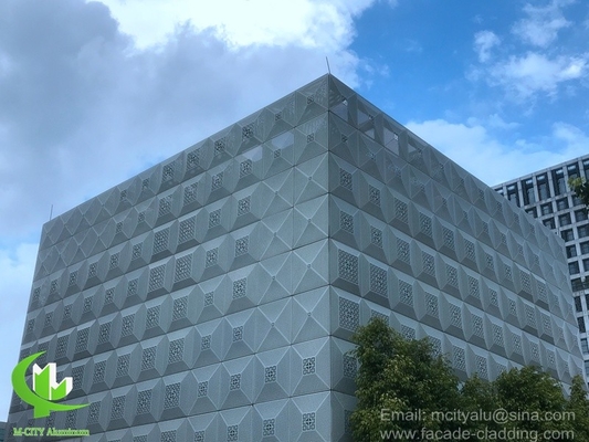 粉末塗装 壁の外装用の金属アルミ孔付き3Dファサードコーティング