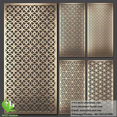 建築用レーザーカット金属スクリーン 彫刻パターンを持つアルミシート