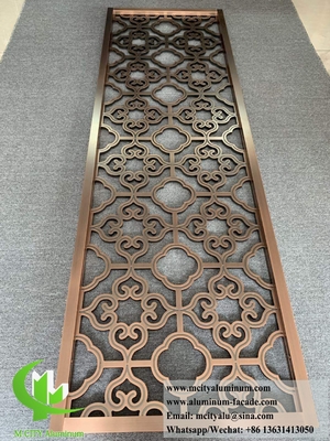 建築用レーザーカット金属スクリーン 彫刻パターンを持つアルミシート