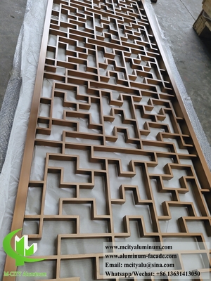 建築用レーザーカット金属スクリーン 彫刻パターンを持つアルミシート