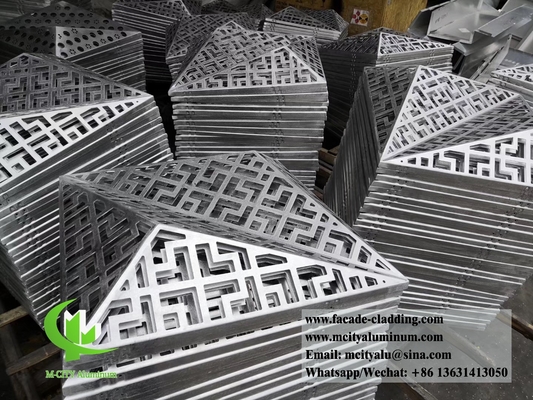 三角形 3D メタルアルミパネル 玄関の敷き布団のための穴を開けるシート