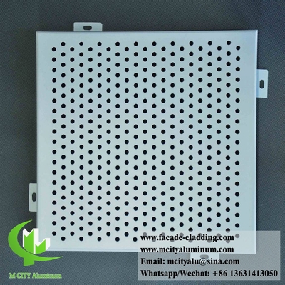3mm 粉末塗装 玄関の外装用金属アルミニウム孔付きパネルコーティング