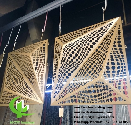 3D孔付きシート 建築用アルミニウムファサード コーティング用レーザーカット金属シート
