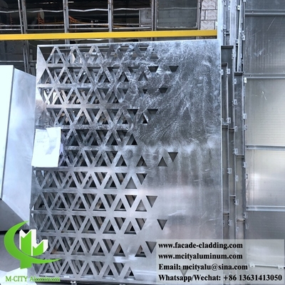 CNC 建築用 孔付き金属板 外部 アルミ板 壁面 覆面 3mm 折りたたみ