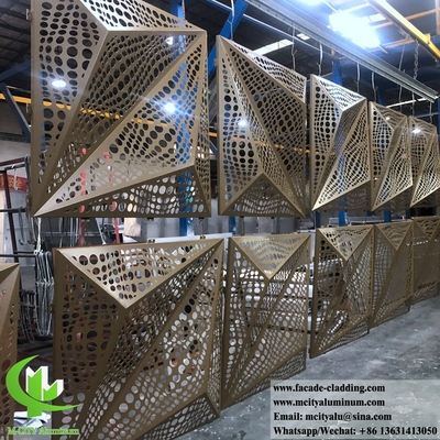 3D折りたたみアルミニウムパネル 建物のファサード パーソナライズされた金属シート