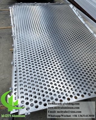中国 2mm 厚さ シャンパン色 パフォーレート金属ファッダ アルミシート PVDF