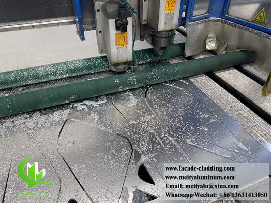 外部金属パネル アルミニウムファサード システム CNC 切断 装飾パターン パーソナライズされた金属シート
