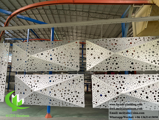 3D形アルミニウムファサード 建物のファサードのための金属壁カバー