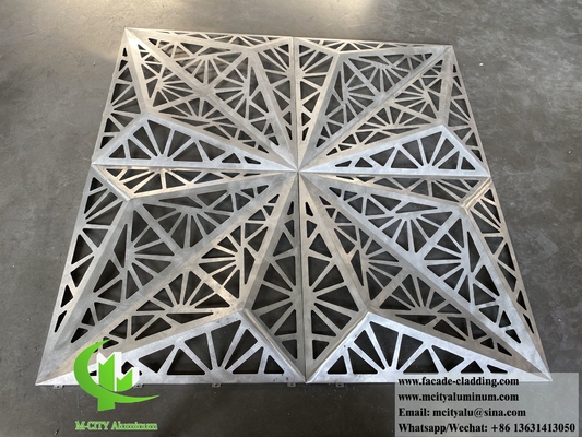 レーザーカット 装飾パターン 3D デザイン メタルファサード システム 空っぽのパターンを持つアルミシート