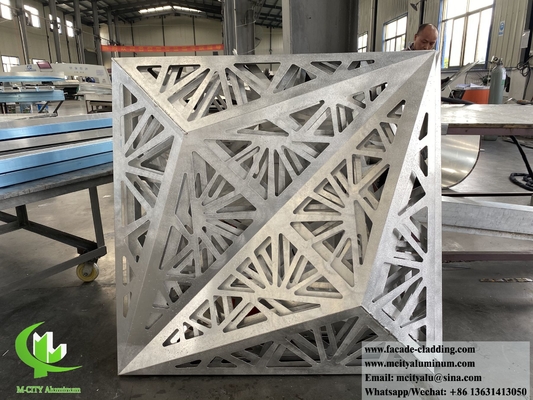 レーザーカット 装飾パターン 3D デザイン メタルファサード システム 空っぽのパターンを持つアルミシート