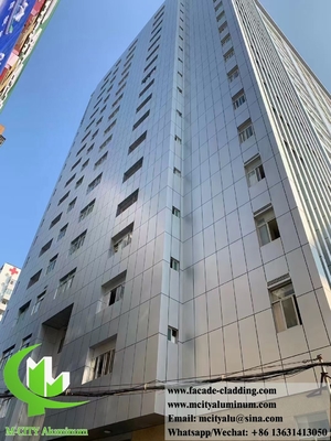 固形アルミ壁カバー 3mm PVDF 仕上げ 15年保証 壁面の外装