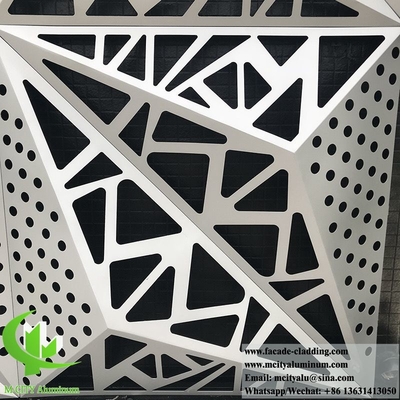 アルミニウム 壁 固形パネル 3D デザイン 装飾パターン 建物の玄関