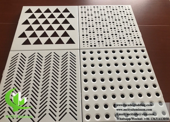 穴を開ける固体アルミシート金属パネル PVDF スライバー カラー 玄関装飾