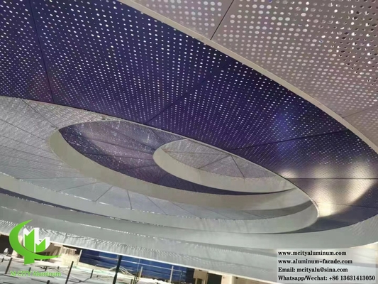 孔付き金属壁パネル 建築用金属板アルミニウムパネル 建物の玄関