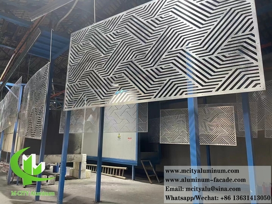 建築用レーザーカット金属スクリーン アルミ 建築装飾用 天井玄関