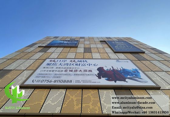 お買い得 ファサードクラッド用のRALカラーカスタマイズ可能、CNCレーザーカット対応の粉体塗装パンチングアルミニウムパネル オンライン