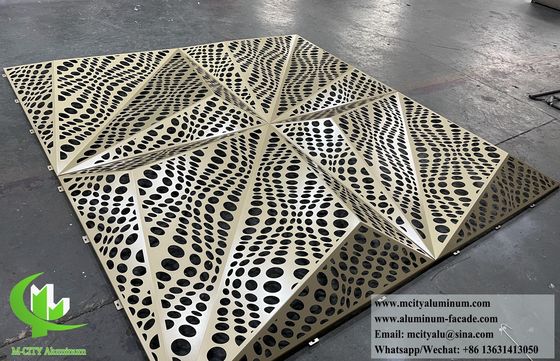 お買い得 外壁の壁装飾のための金属覆いアルミパネル 3D形 穴位パターン オンライン