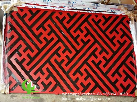 お買い得 ファサード・クラッディング用CNC彫刻 2.5mm 粉体塗装パンチングアルミニウムパネル オンライン