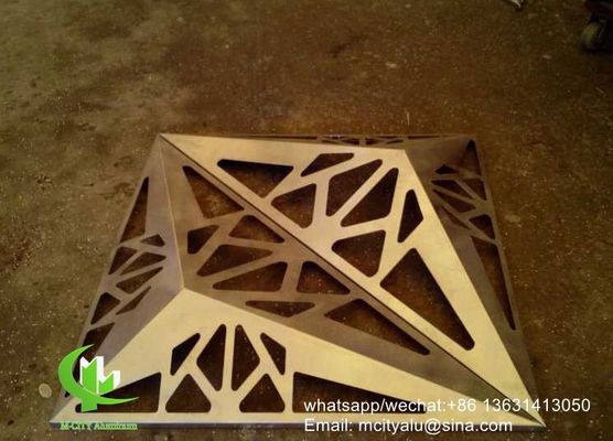 お買い得 ファサード装飾用、カスタムパターンと標準サイズ1000x2000mmの粉体塗装アルミニウムクラッドパネル オンライン