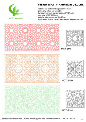 お買い得 ファサードクラッド用のカスタマイズ可能なパターンと1.5-10mmの厚さを備えた粉体塗装アルミニウム穴あきパネル オンライン