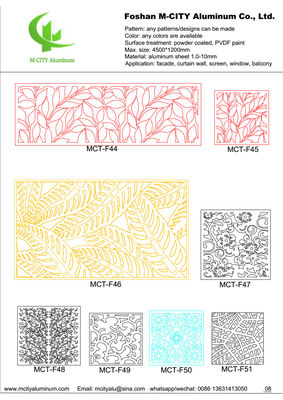 お買い得 粉体塗装アルミニウムパンチングパネル 1000x2000mm カスタマイズ可能なパターン付き 外壁クラッド用 オンライン