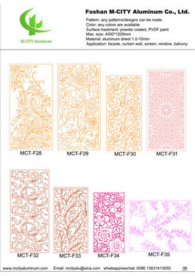 お買い得 壁被覆用のカスタムRALカラー付き粉体塗装CNCレーザーカット穴あきアルミニウムファサードパネル オンライン