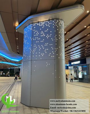 お買い得 粉末で覆われた孔付きアルミニウム柱 装飾用金属スクリーンのためのカスタマイズ可能なRAL色 オンライン