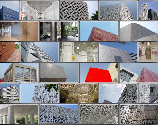 お買い得 バルコニーファサード用 アルミニウム孔付き壁パネル 3mm メタルシート pvdf オンライン