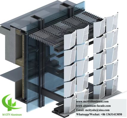 お買い得 孔付き金属フェサード アルミ製 覆い 壁パネル PVDF オンライン