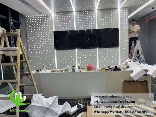 お買い得 建築用金属クラッド用の粉体塗装パンチングアルミニウムファサードパネル 1200x2400mm CNCレーザーカット オンライン