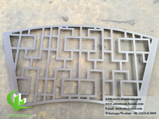 お買い得 1200x2400mmの粉体塗装レーザーカットメタルスクリーンと穴あきアルミニウムファサードパネル、CNC彫刻デザイン入り オンライン