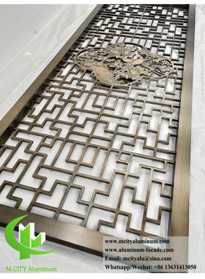 お買い得 レーザーカットパターンのフレームとアルミスクリーンと10mmメタルパーティション オンライン